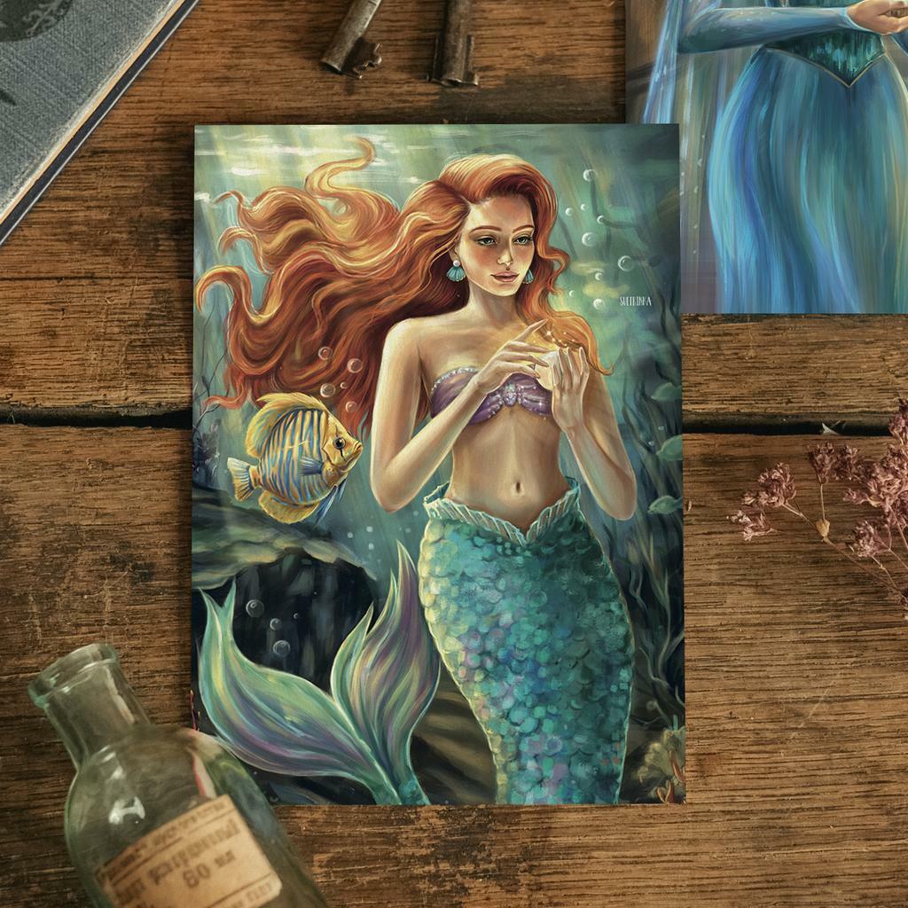 "Русалочка" почтовая открытка для посткроссинга
