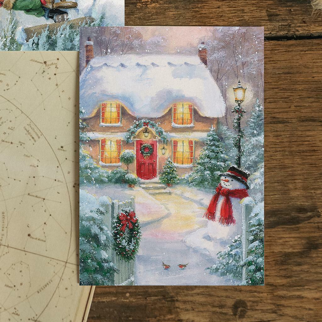 "Снежный гость" почтовая открытка для поcткроссинга