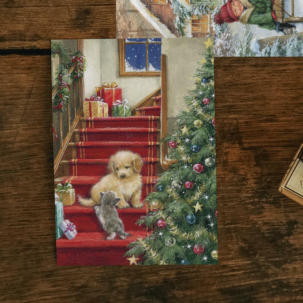 "Новый год на носу" почтовая открытка для поcткроссинга