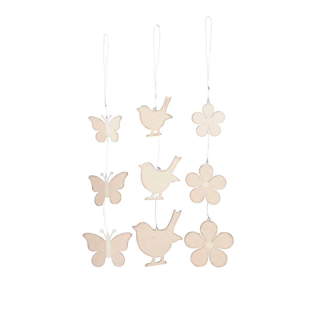 Декор подвесной "Бабочки/Птички/Цветы"
