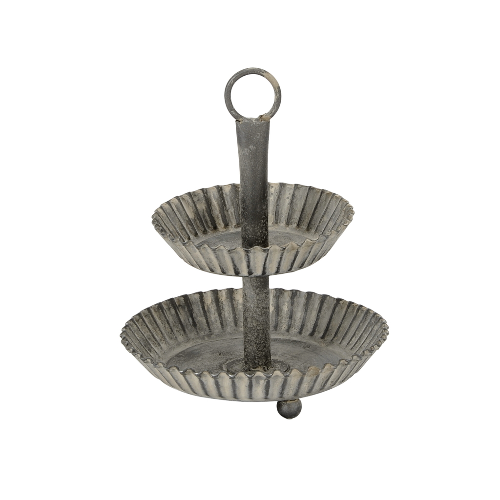 Этажерка "Кейк" серый антик