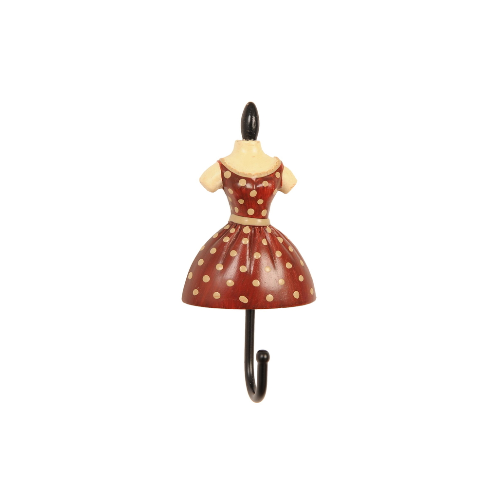 Крючок  "Платье" красный