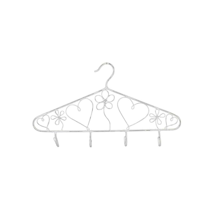 Вешалка "Плечики" белый антик