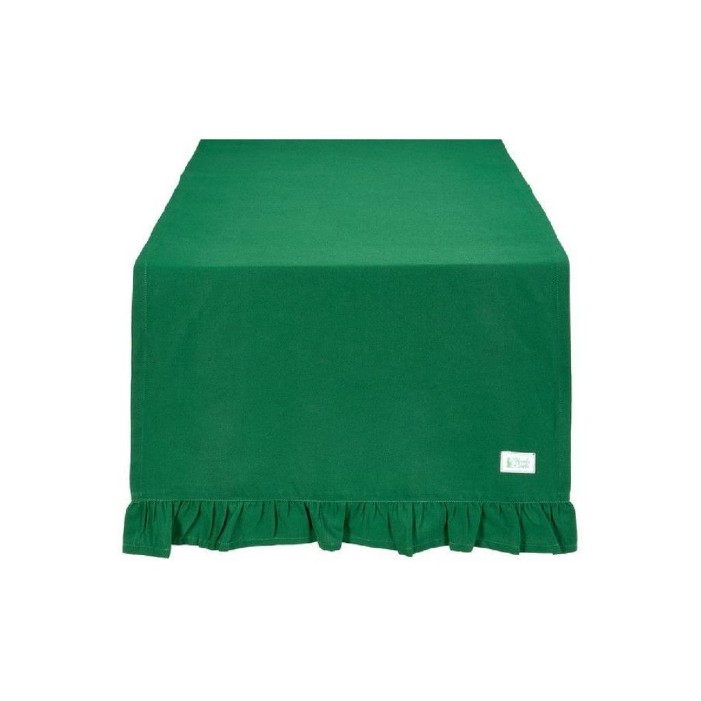 Дорожка с воланом "Деметра" зеленая