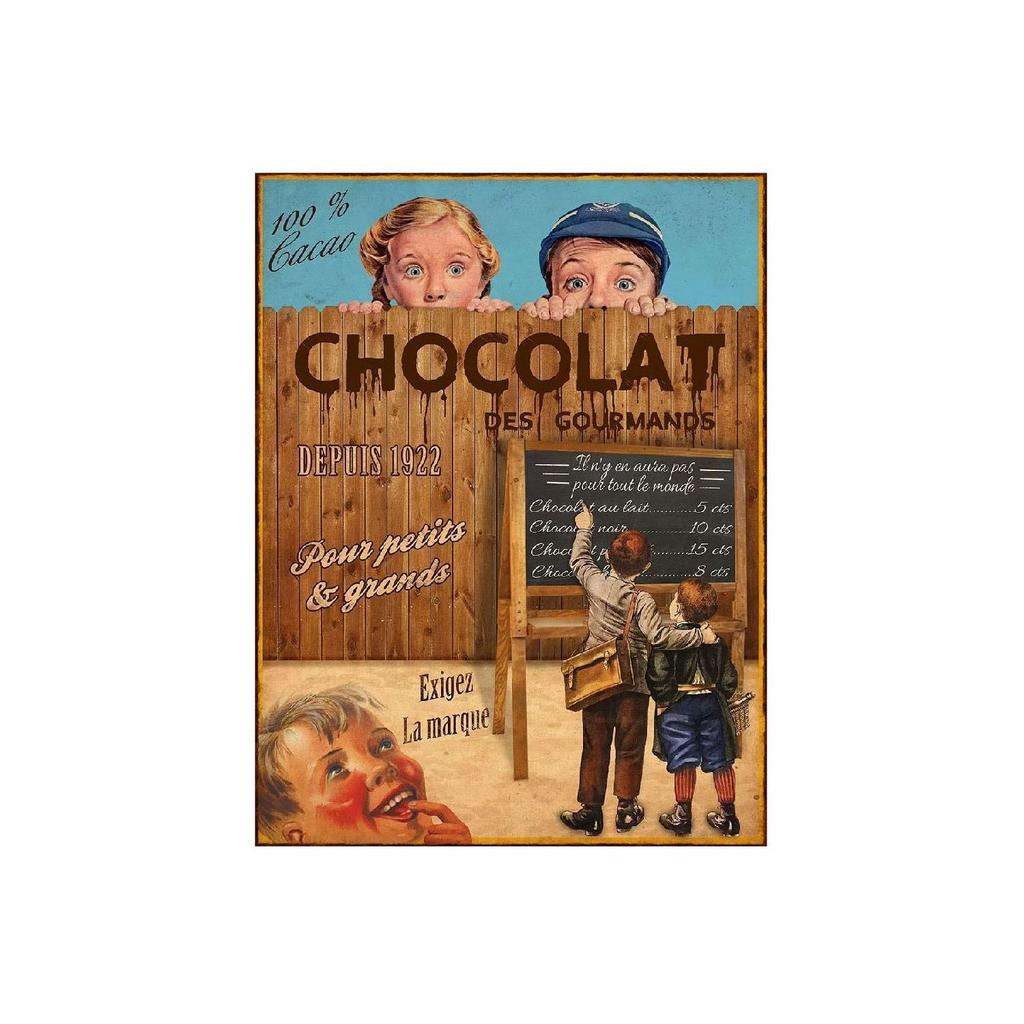 Металлическая табличка Chocolat