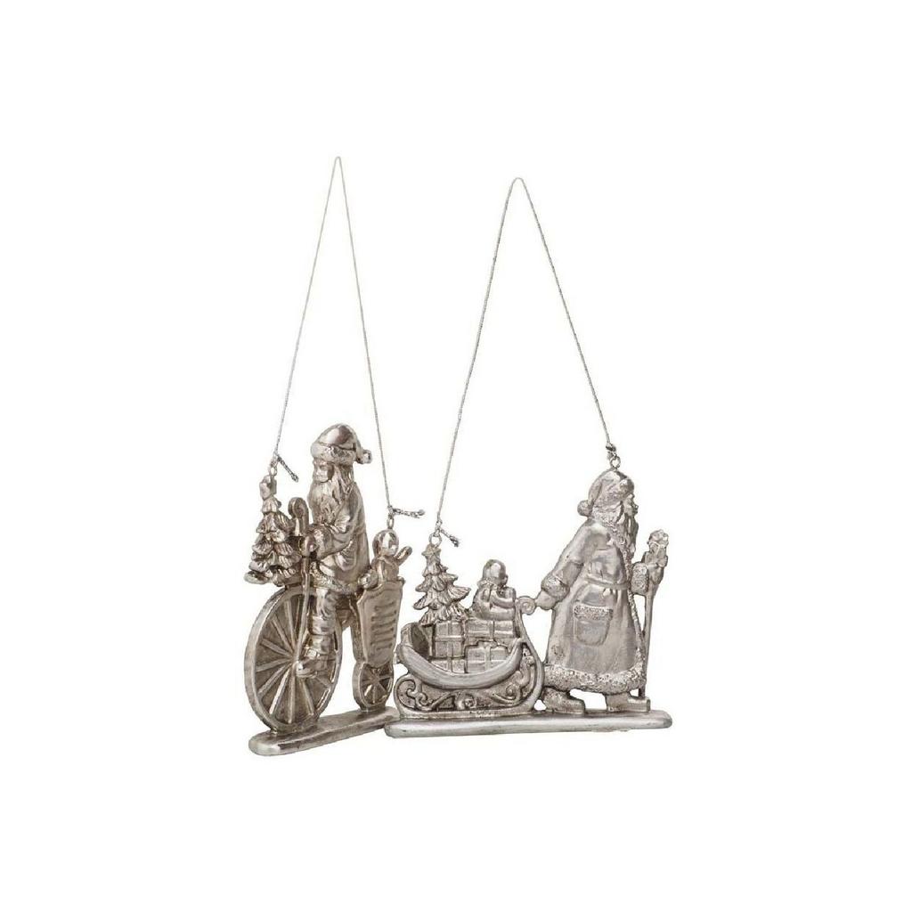 Декор подвесной "Санта с санями" в ассортименте