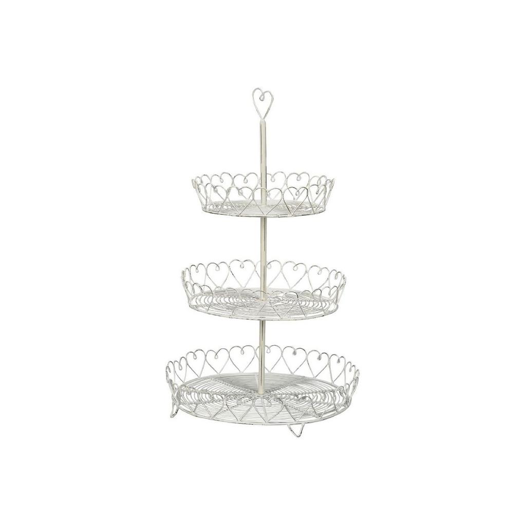 Этажерка декоративная "Сердце" белая