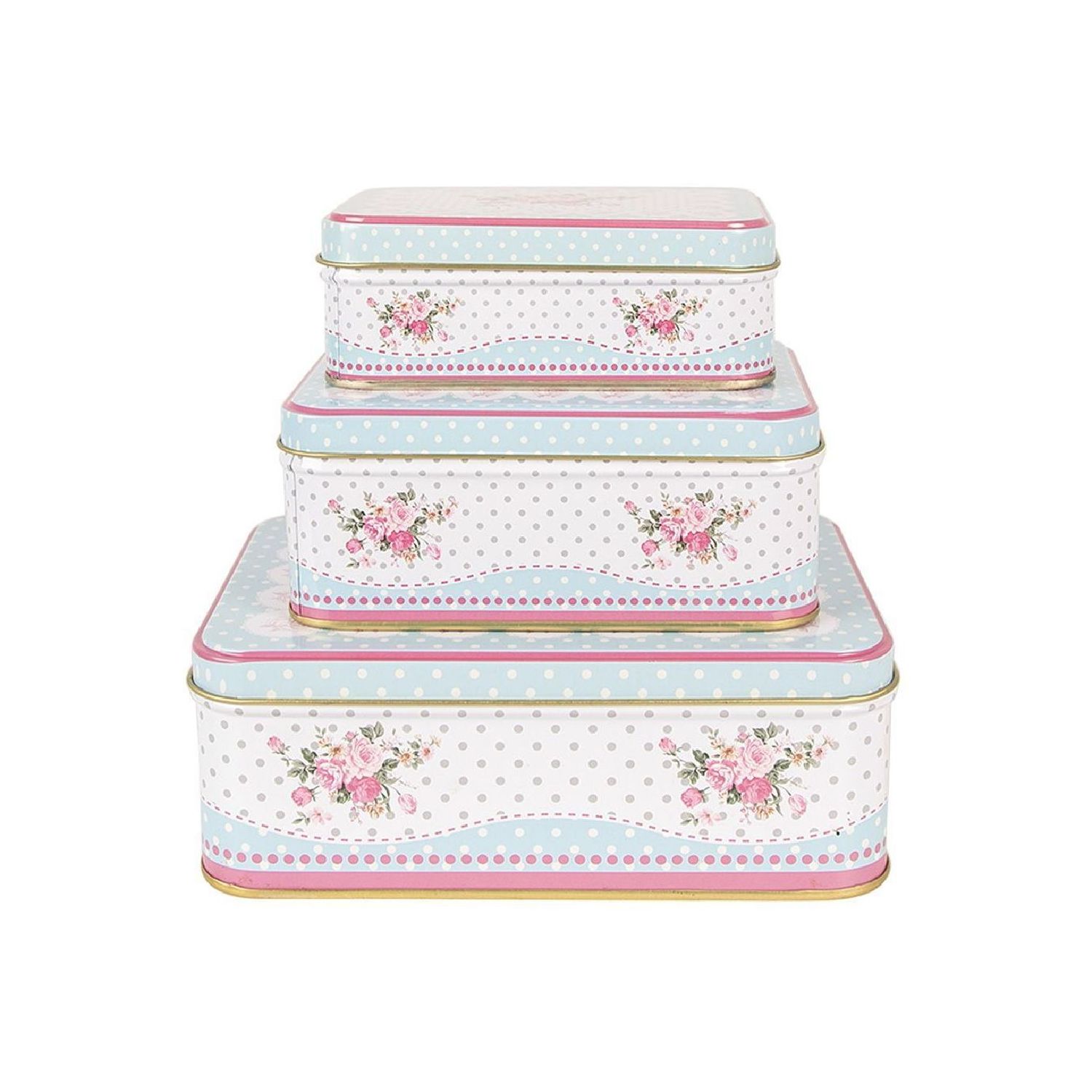 Набор из 3-х декоративных коробок "Цветочный дом"