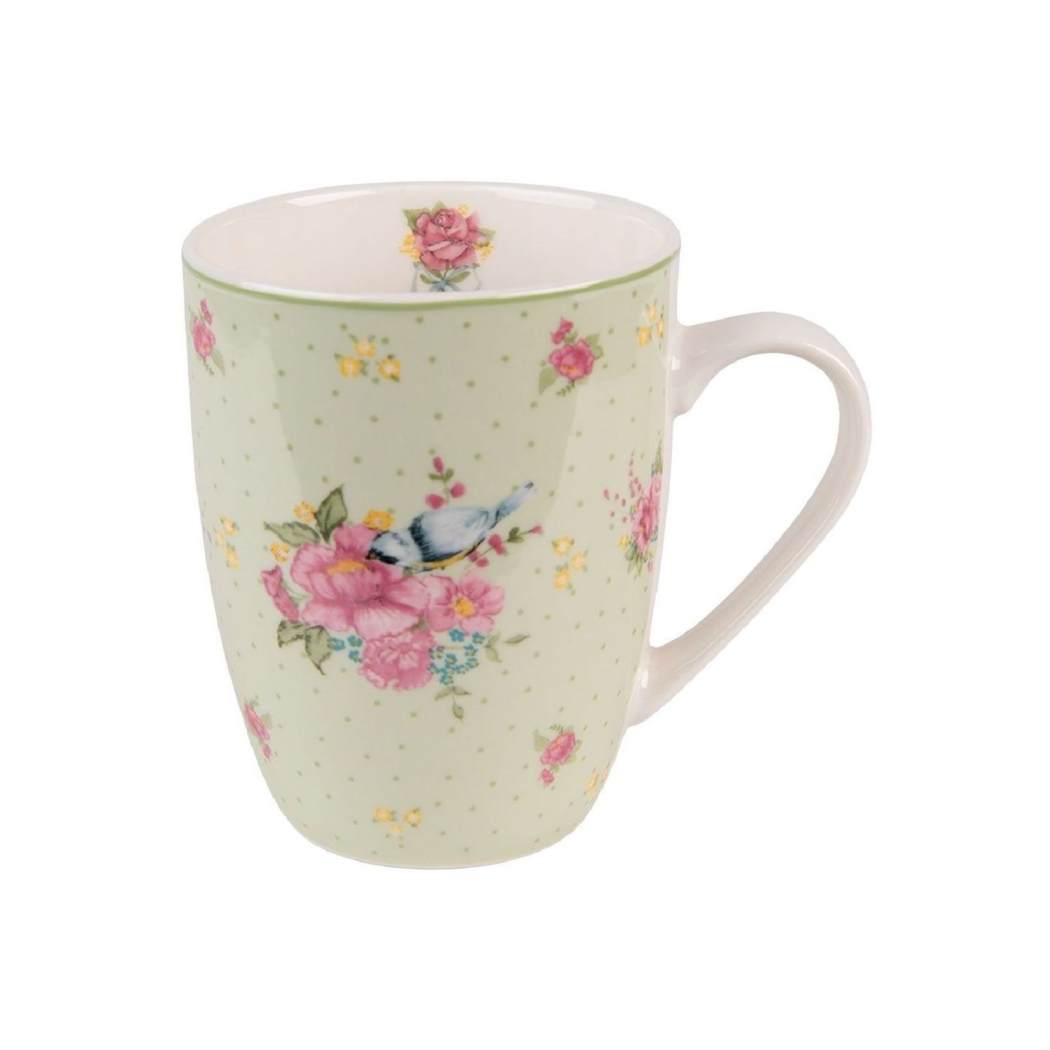 Кружка "Птичка на розах"