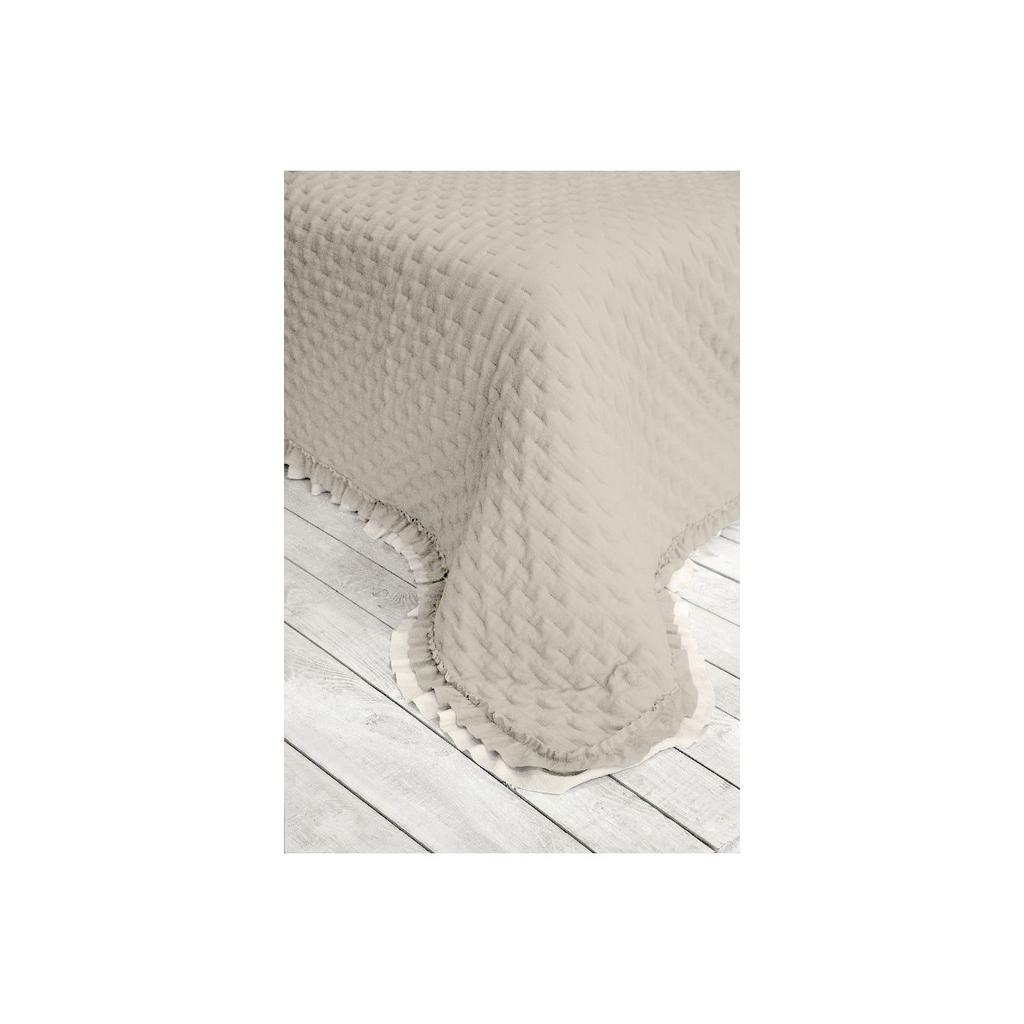 Покрывало 1-спальное с рюшами "Рошель" ПЕСОК