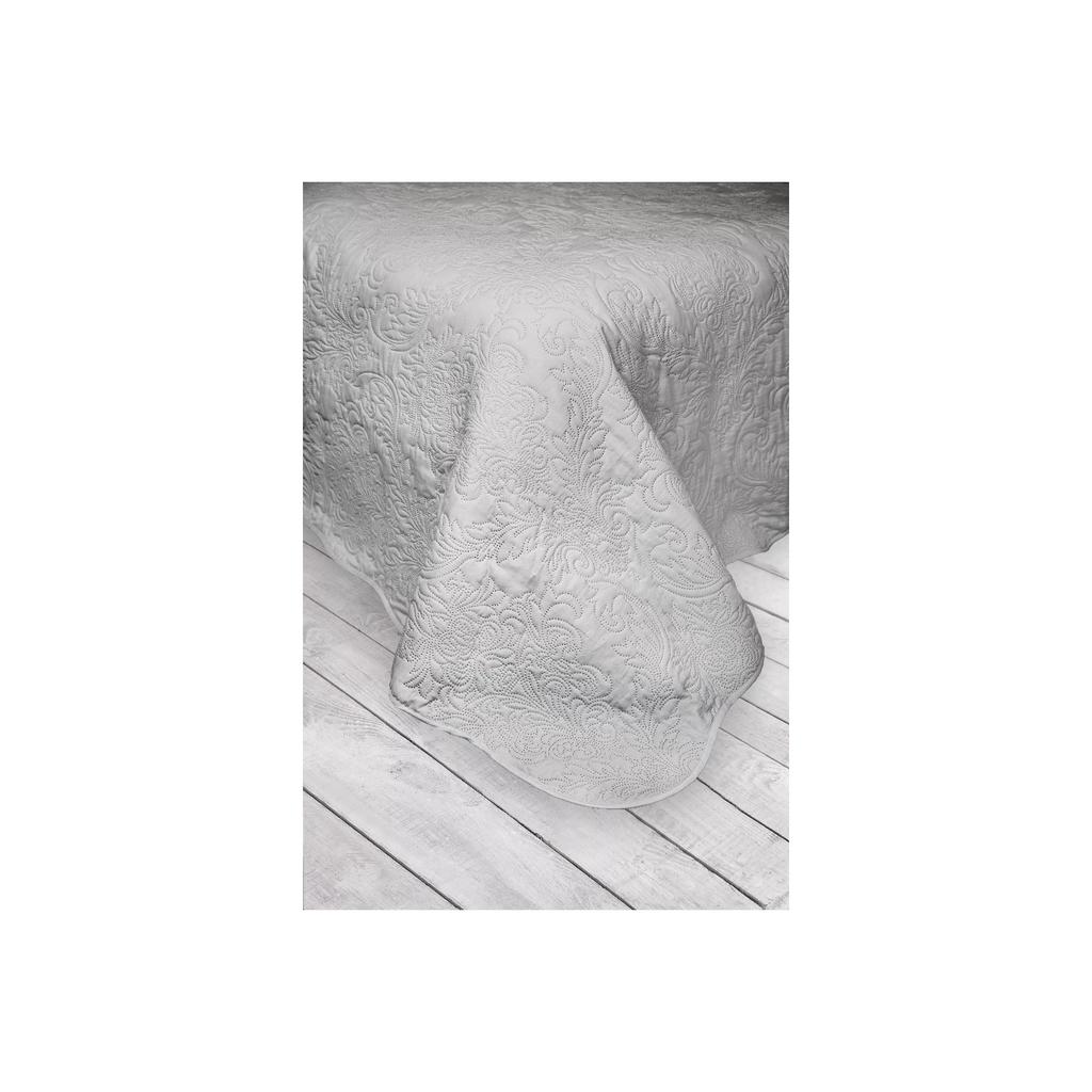 Покрывало 2-спальное + 2 декоративных наволочки "Опиум" СЕРОЕ