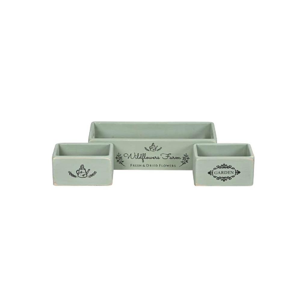 Набор из 3-х декоративных ящиков "Цветочная ферма"