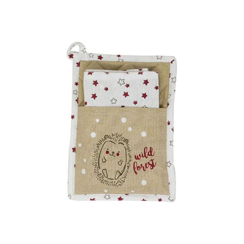 Набор прихватка+кухонное полотенце "Лес"