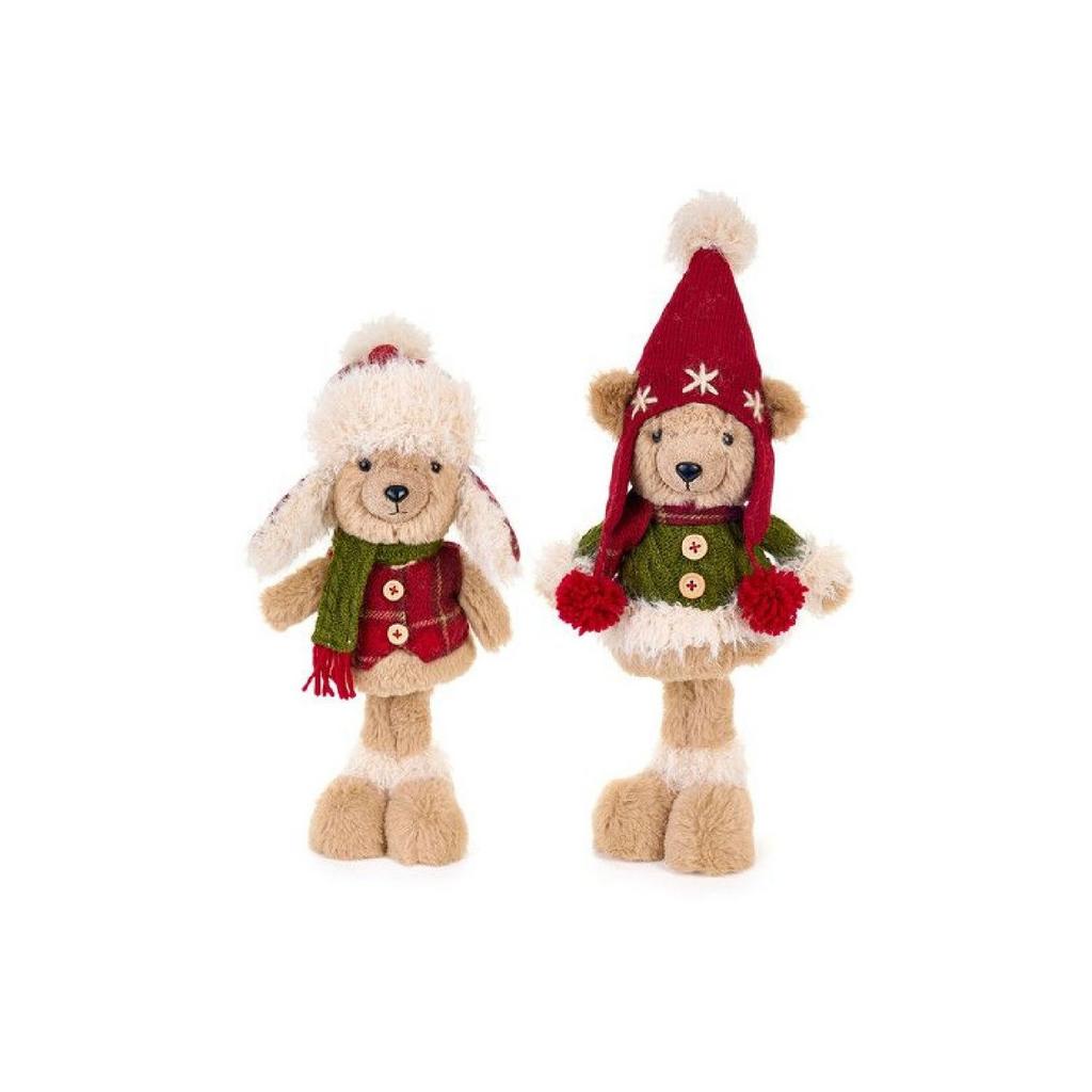 Декор "Медвежонок в шапке" стоящий средний в ассортименте