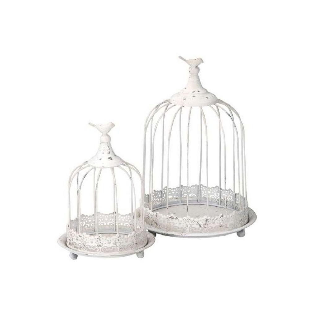 Набор из 2-х подносов с клошем "Птичка"