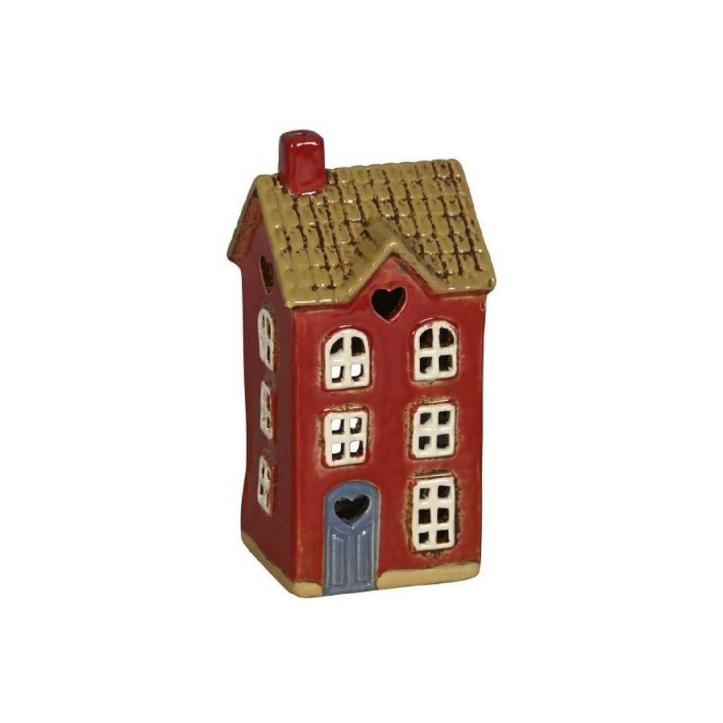 Подсвечник "Красный домик с сердечком"