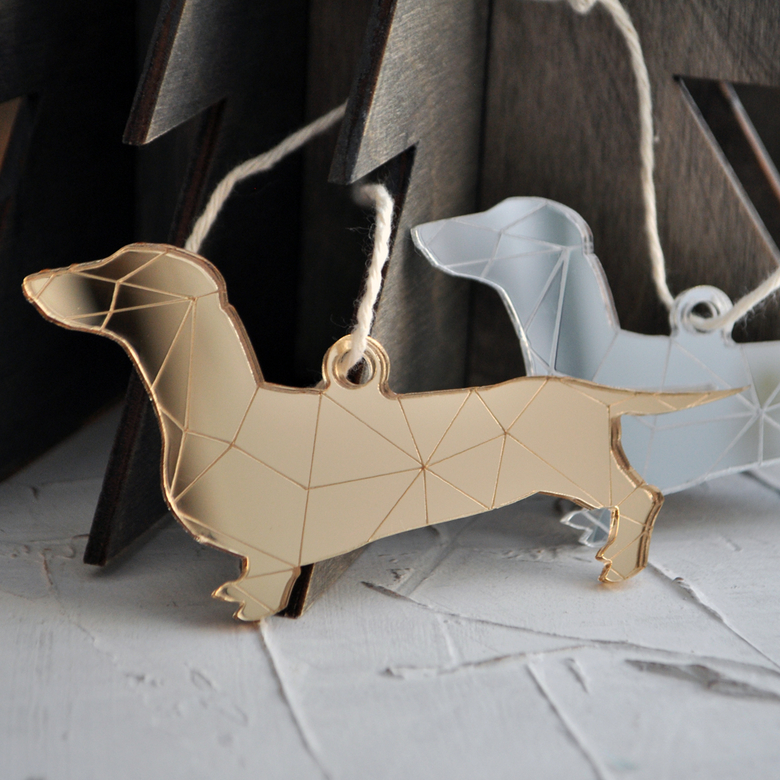 необычная новогодняя ёлочная игрушка собака такса - сибирский сувенир на новый год в виде собаки таксы