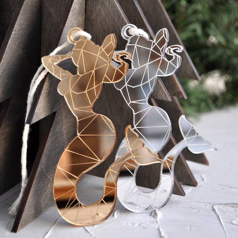 необычная новогодняя ёлочная игрушка русалка - сувенир на новый год необычный подарок в виде русалки