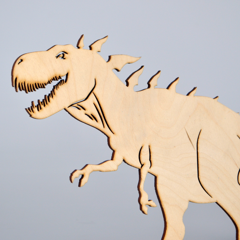 деревянная заготовка для декора - фигурка динозавра тираннозавр тирекс - заказать купить с доставкой