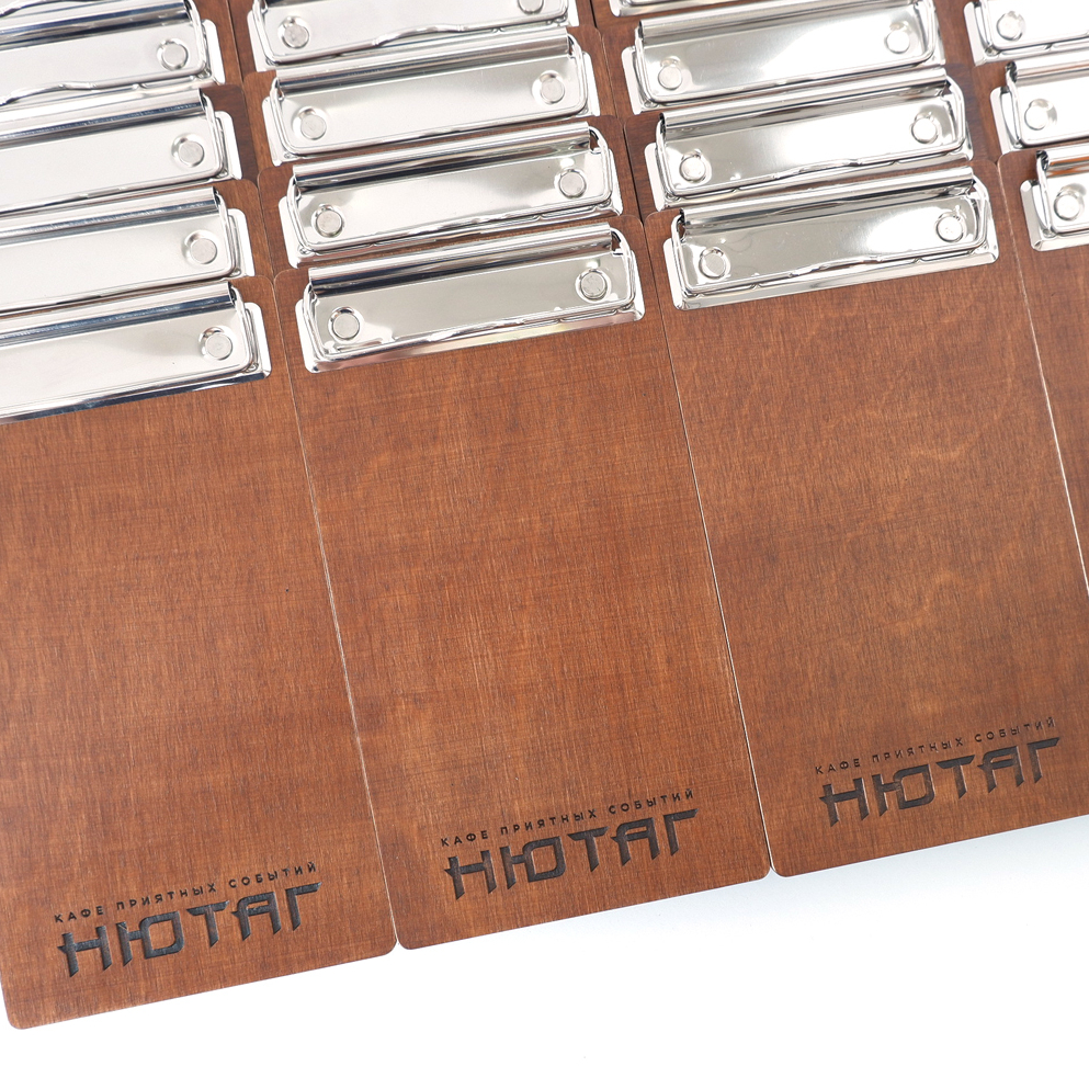 счетница деревянный планшет с зажимом чек бук с логотипом купить заказать