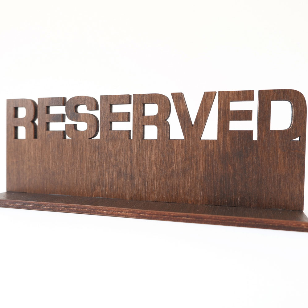 табличка резерва на стол деревянная для кафе и ресторана купить заказать