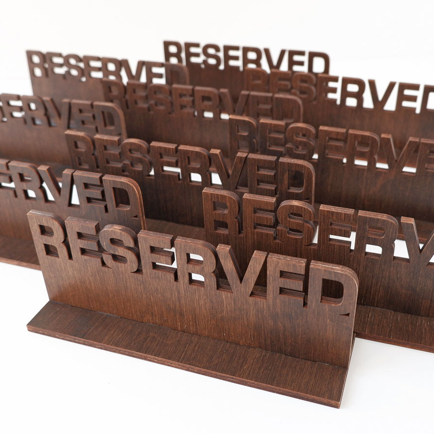 табличка резерва на стол деревянная для кафе и ресторана купить заказать