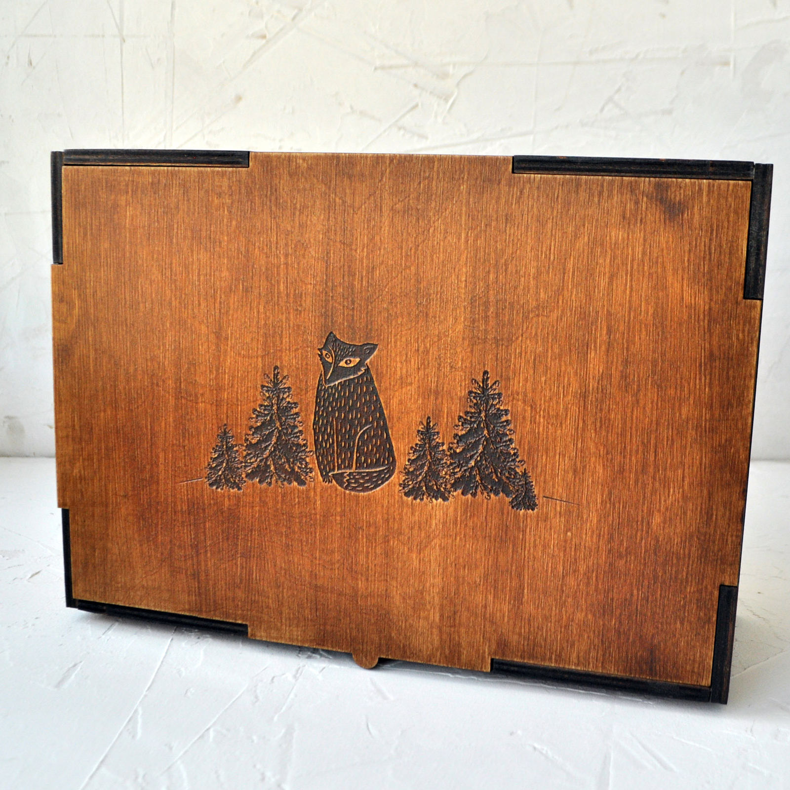 большая подарочная деревянная коробка с гравировкой купить заказать