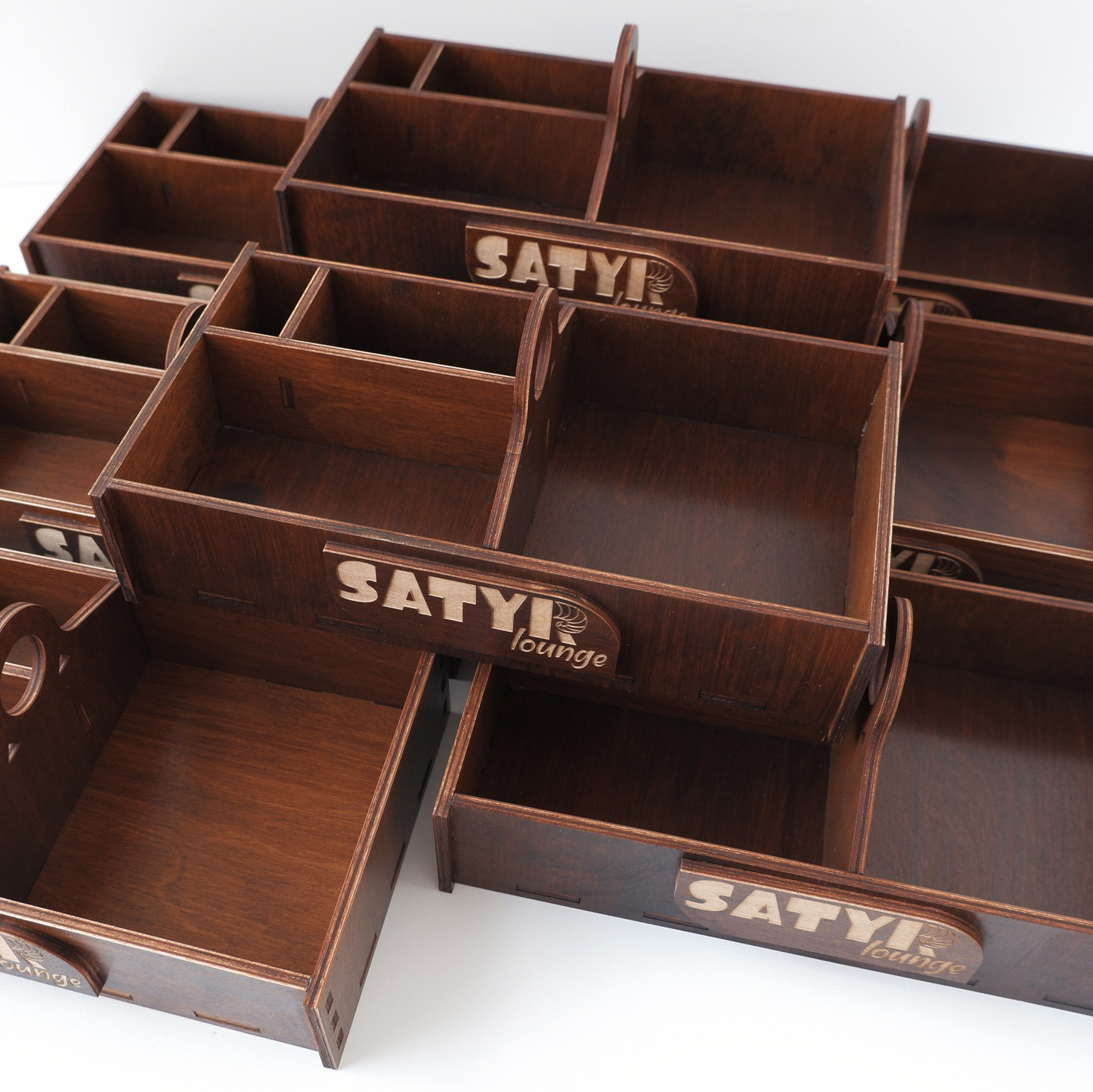 Органайзер деревянный с ручкой - органайзер на стол для кафе и ресторанов сделаем на заказ с логотипом