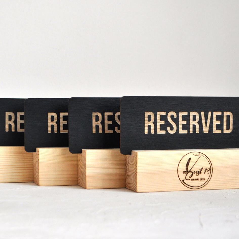 табличка резерва на стол из дерева для кафе ресторана паба бара купить