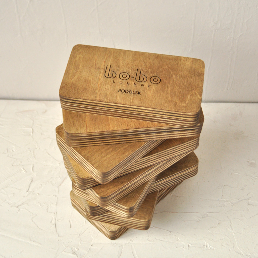 счетница чек бук коробочка из дерева с гравировкой логотипа купить заказать