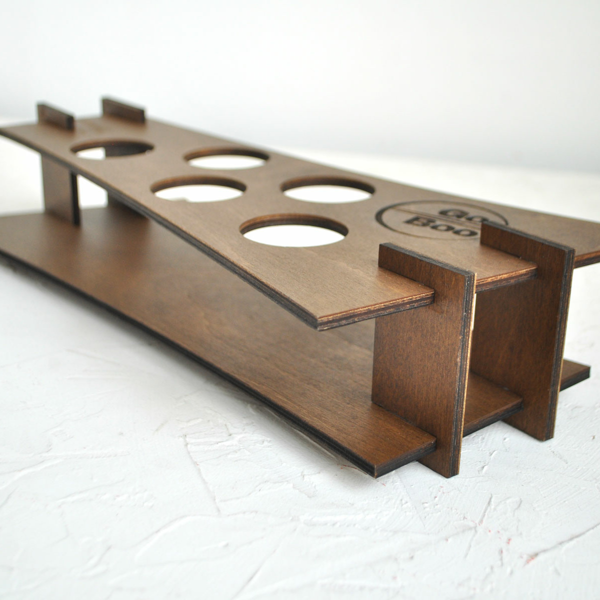 подставка под шоты шотница на 5 шотов из дерева купить заказать с логотипом