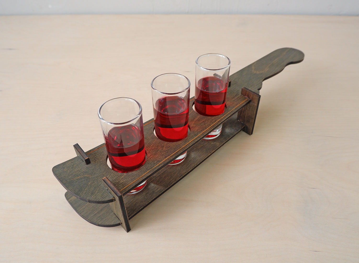 Шотница мачете из дерева на 3 шота