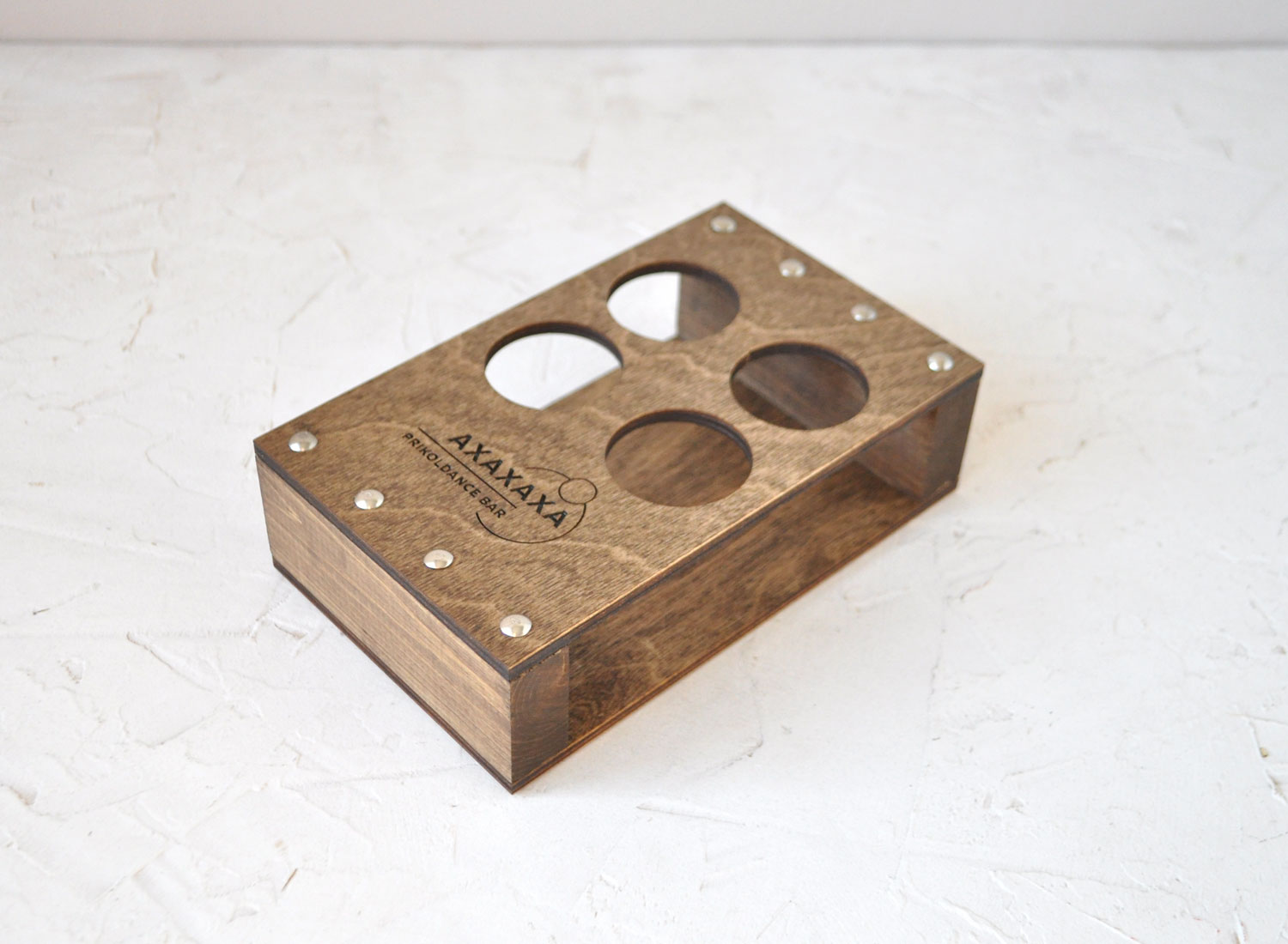 Подставка для 4 шотов из дерева