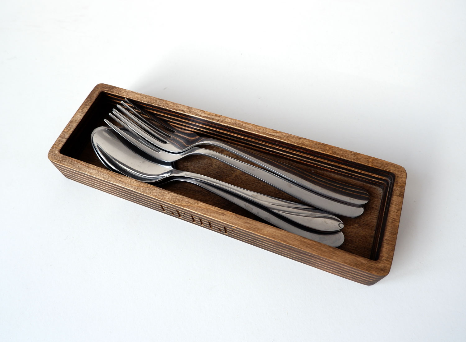 Ящик под приборы - поднос из дерева