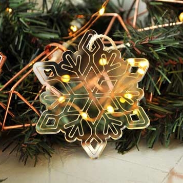 Ёлочная новогодняя игрушка - Снежинка зеркальная - купить необычный сибирский сувенир в подарок на Новый год