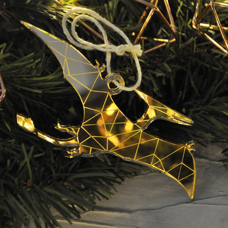 Ёлочная новогодняя игрушка - Летающий Динозавр Птеродактиль - купить необычный сувенир в подарок на Новый год