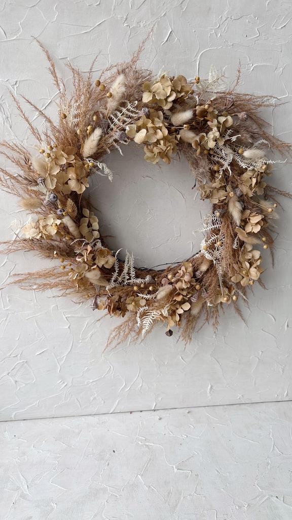 Веночек из сухоцветов "Гортензия"