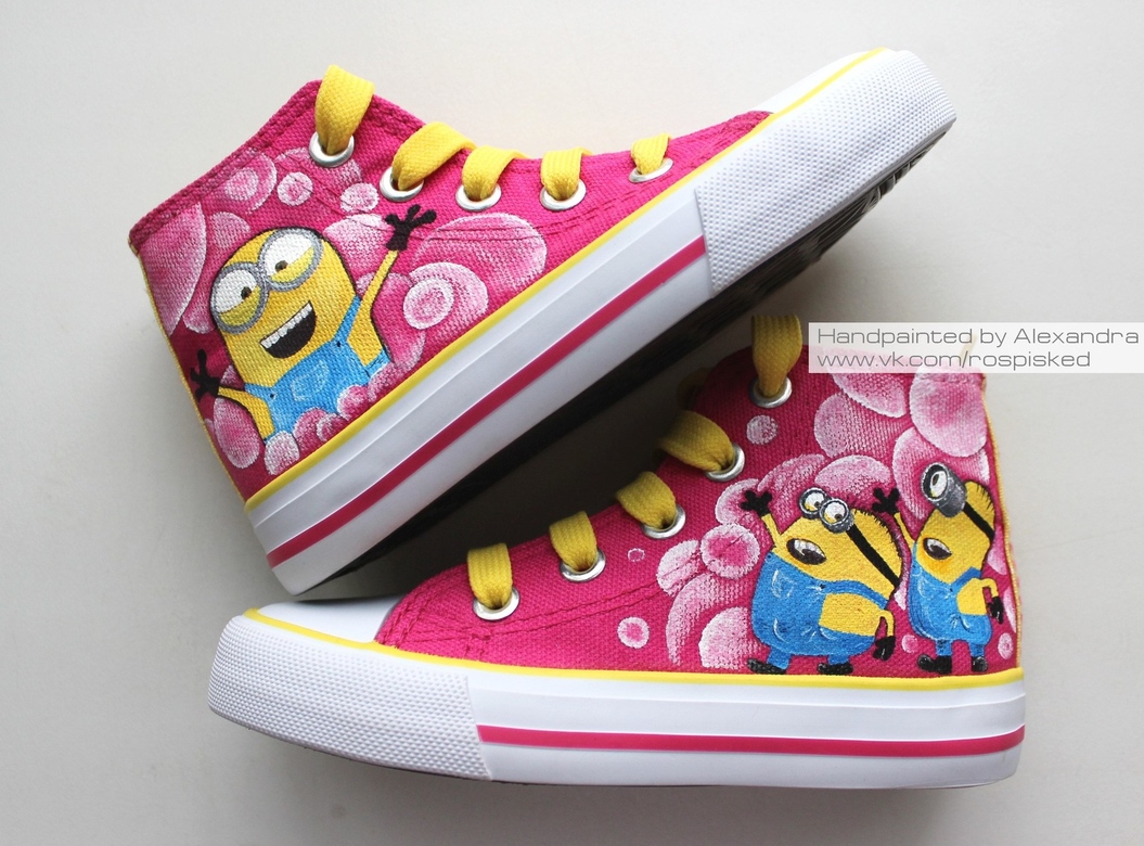 Кеды с росписью "Миньоны"