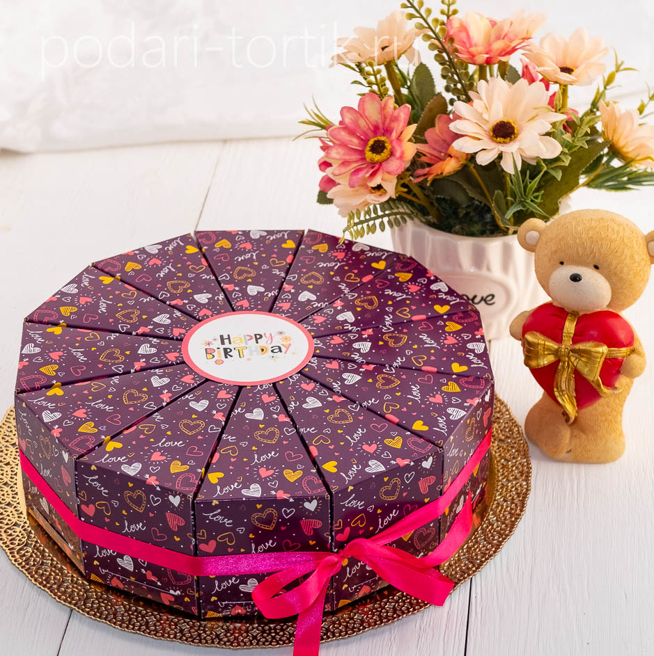 торт для любимого, торт для девушки, бумажный