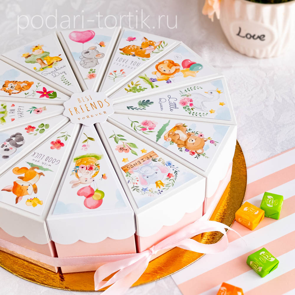 Торт "Best Friends", розовый