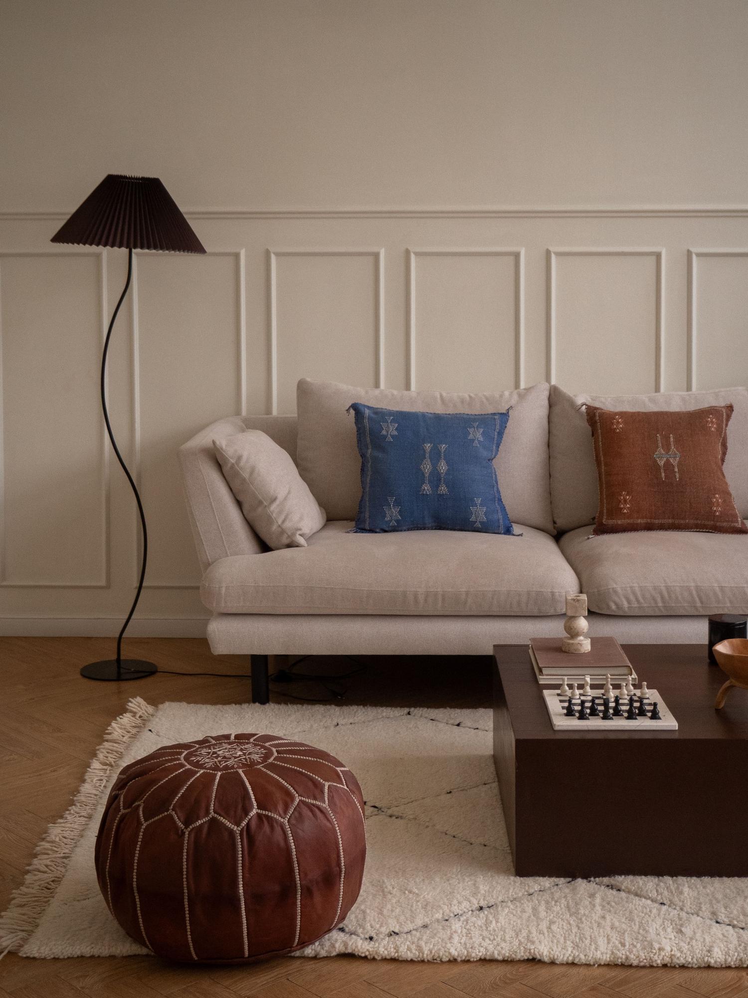 Марокканский кожаный пуф