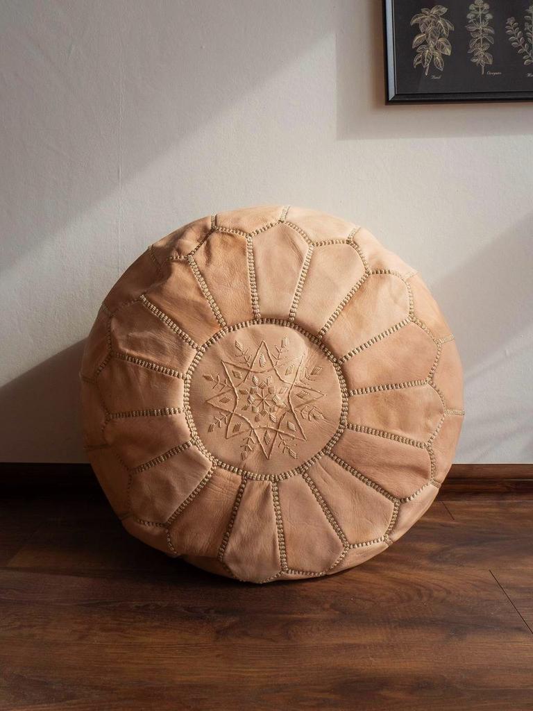 Марокканский кожаный пуф