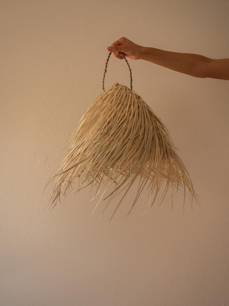 Средний абажур из пальмовых листьев No2