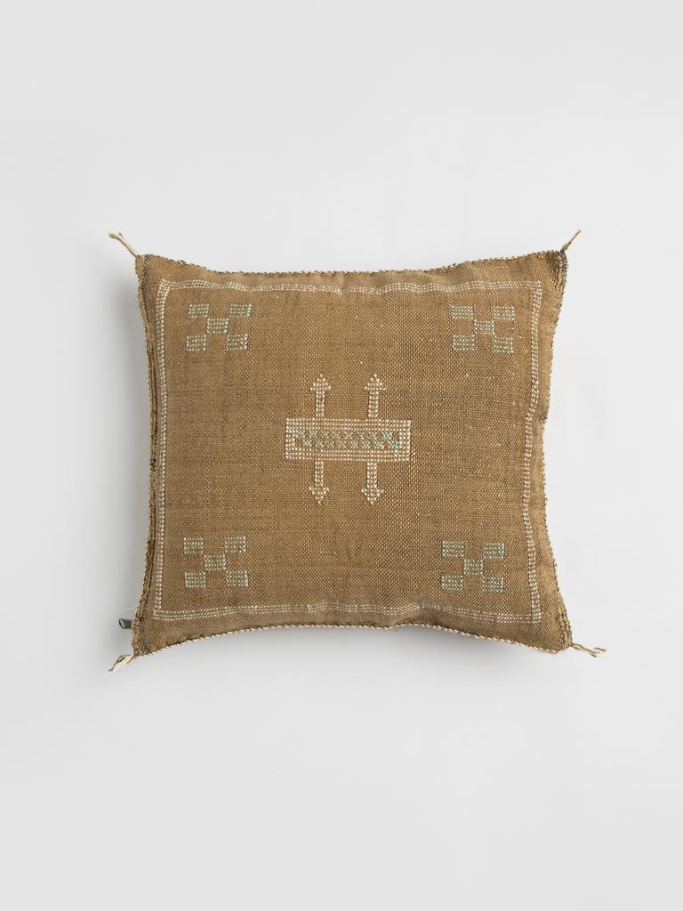 Марокканская подушка из шёлка алоэ вера Noix