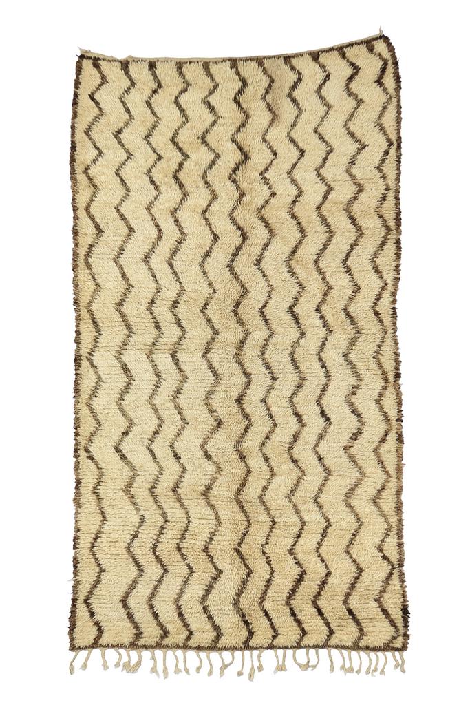 Винтажный ковёр из шерсти Beni Ourain 264x138 см