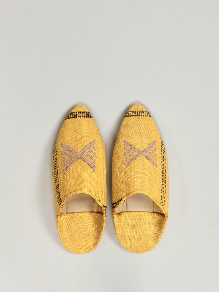 Бабуши из шелка алоэ вера Jaune, размер 36