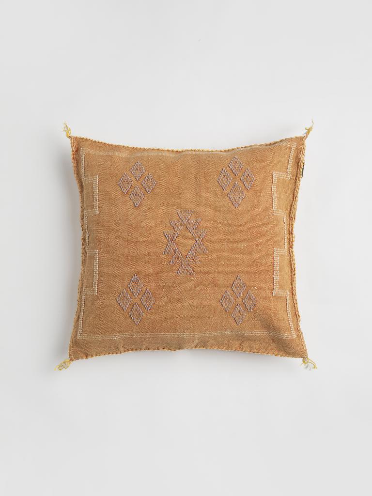 Марокканская подушка из шёлка алоэ вера Orange