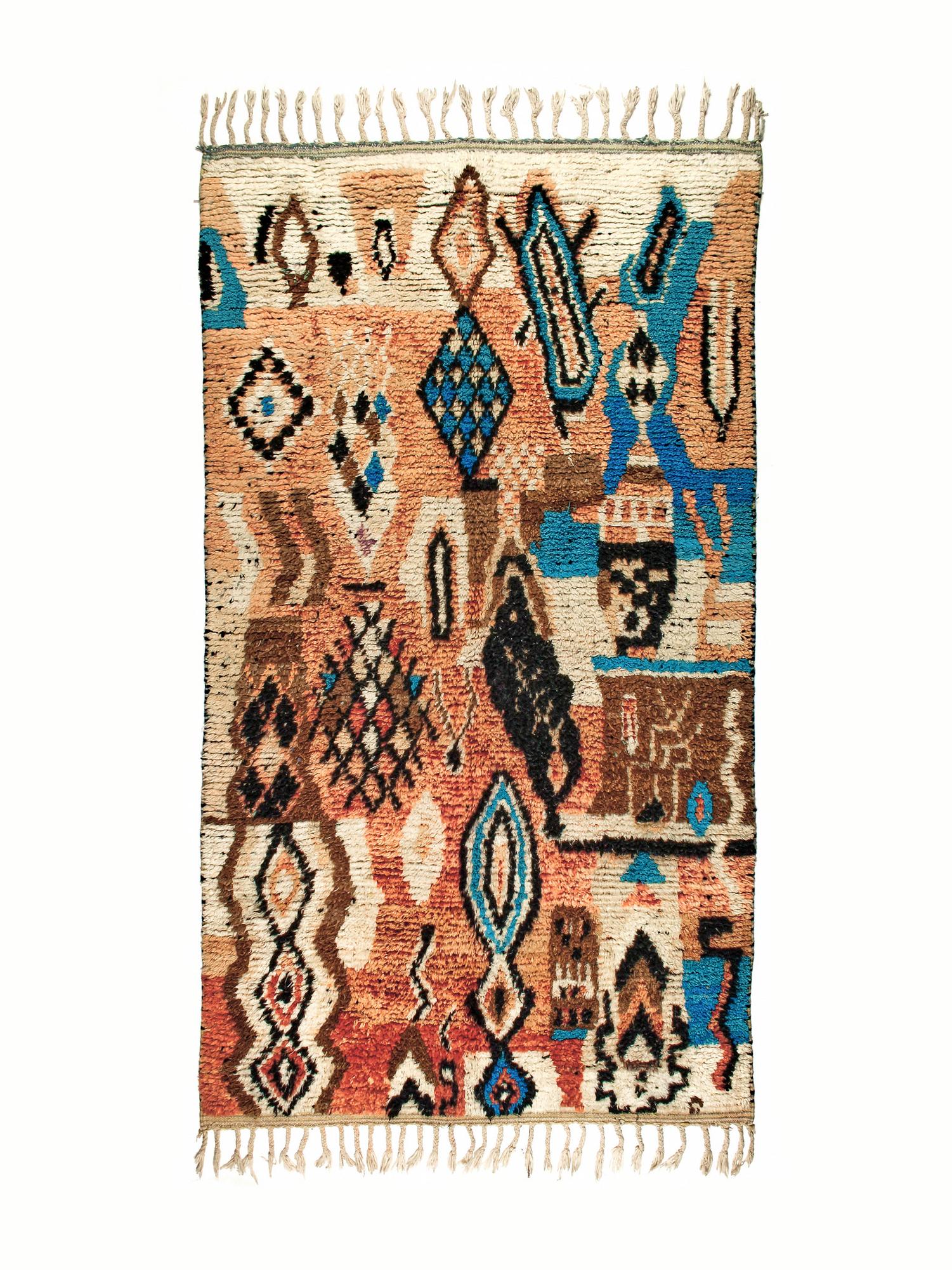 Марокканский ковёр из овечьей шерсти Boujaad 285х155 см