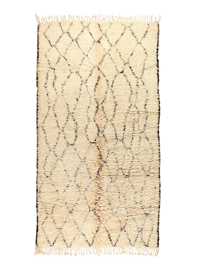 Винтажный марокканский ковёр Beni Ourain 350x185 см