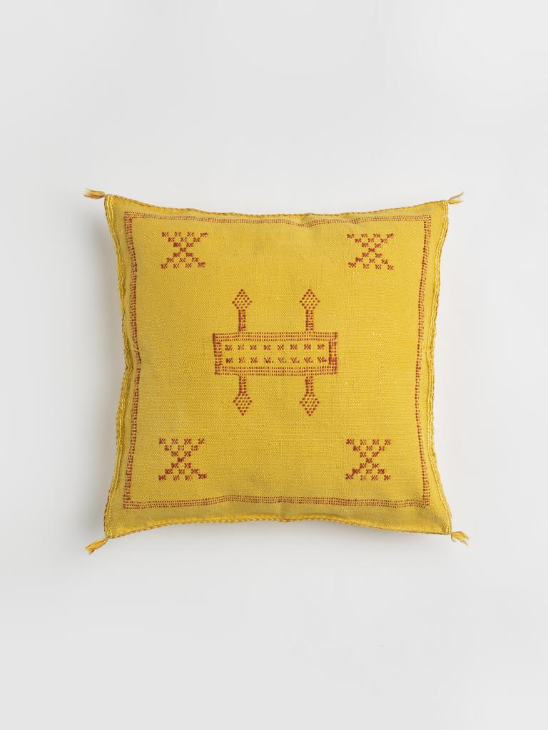 Подушка из шёлка алоэ вера Jaune